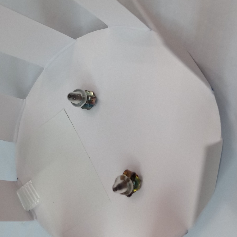 Luisa L Sterling Silver Pineapple Stud Earrings .925 Italy Enamel 13mm Boxed‎ - Picture 8 of 13